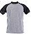 Camiseta 100% Poliester Raglan Mescla Com Preto - Imagem 2