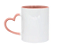 Caneca Love Branca para Sublimação com Alça e Interior Rosa bebê - 1 Unidade - Imagem 1