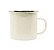 Caneca 12oz Esmaltada Bege Com Borda Prateada - 360ml - Imagem 1