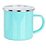 Caneca 12oz Esmaltada Verde Claro Com Borda Prata - 360ml - Imagem 1