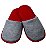 Pantufa para Sublimação Vermelha / Cinza - Adulto - Imagem 1