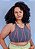 Top Alto Nadador Penas Mescla com Coral Upcycling - Imagem 5