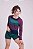 Camiseta Nadador Manga Longa Faixas Vinho/Verde/Roxo Upcycling - Imagem 2