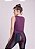 Regata Cropped Em Crepe Vinho - Imagem 2