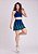 Shorts Saia Penas Marinho e Verde Upcycling - Imagem 5