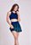 Shorts Saia Penas Marinho e Verde Upcycling - Imagem 2