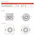 Spot Led Quadrado Branco Quente 3000K 3W Bivolt - Imagem 3