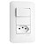 Conjunto 4x2 com 1 Interruptor Simples 10A + 1 Tomada 2P+T 10A/250V - Imagem 1