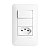 Conjunto 4x2 com 1 Interruptor Simples 10A + 1 Tomada 2P+T 10A/250V - Imagem 2