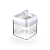 Pote Hermético Crystal Quadrado em Acrílico Pequeno 1,1L - Imagem 1