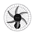 Ventilador de Parede Steel Oscilante Comercial 50cm 6 Pás Bivolt Preto Ventisol - Imagem 1