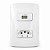 Placa 4x2 com 1 Carregador USB 1A Bivolt + 1 Tomada 2P+T 10A/250V - Imagem 1