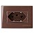 Tomada Simples 2P+T 10A/250V para Embutir em Móvel Linha Sleek 65x45mm Marrom - Imagem 1