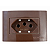 Tomada Simples 2P+T 20A/250V para Embutir em Móvel Linha Sleek 65x45mm Marrom - Imagem 1