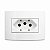 Tomada 2P+T 10A/250V para Embutir em Móvel Linha Sleek 65x45mm Branco - Imagem 1