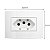 Tomada 2P+T 10A/250V para Embutir em Móvel Linha Sleek 65x45mm Branco - Imagem 4
