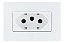 Tomada Simples 2P+T 20A/250V para Embutir em Móvel Linha Sleek 65x45mm Branco - Imagem 1