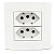 Caixa de Sobrepor 2P+T 20A/250V c/ 2 Tomadas 75x75mm Branco - Imagem 2