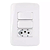 Placa 4×2 com 2 Interruptores Simples 10A 250V + 1 Tomada 2P+T 20A/250V Linha B3 - Imagem 1