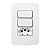 Placa 4×2 com 2 Interruptores Simples 10A 250V + 1 Tomada 2P+T 20A/250V Linha B3 - Imagem 1