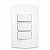 Placa 4x2 com 3 Interruptores Paralelos 10A/250V Linha B3 - Imagem 1