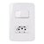 Placa 4x2 com 1 Interruptor Simples 10A/250V + 1 Tomada 2P+T 10A/250V Linha B3 - Imagem 1