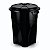 Cesto de Lixo com Tampa e Alças 100L Preto - Imagem 1