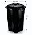 Cesto de Lixo com Tampa e Alças 100L Preto - Imagem 2