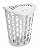 Cesto Telado com Tampa Organizador de Roupa Suja 40L Branco - Imagem 1