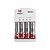 Carregador de Pilhas Auto Stop MO-CP51 Bivolt com 4 Pilhas AA - Imagem 1