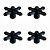 Conector 4 Saídas para Botão Gotejador - Cruzeta Plastro 5mm x 3mm - Imagem 2