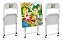 Conjunto Dobrável de Mesa e 2 Cadeiras Infantil em Aço - Imagem 7