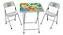Conjunto Dobrável de Mesa e 2 Cadeiras Infantil em Aço - Imagem 6