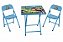 Conjunto Dobrável de Mesa e 2 Cadeiras Infantil em Aço - Imagem 2