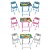 Conjunto Dobrável de Mesa e 2 Cadeiras Infantil em Aço - Imagem 1