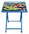 Conjunto Dobrável de Mesa e 2 Cadeiras Infantil em Aço - Azul Carros - Imagem 1