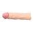 Capa Peniana Extensora Em Cyberskin com Preenchimento Claro 20 X 3,5 Cm - Imagem 1