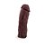 Capa Peniana Extensora em Cyberskin Grossa com Preenchimento da Ponta Chocolate 17 X 5 CM - Imagem 1