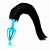 Plug Anal em Metal Azul Rabo Cauda Preta Fetiches - HARD - Imagem 2