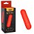 Mini Cápsula Vibratória Aveludada Recarregável 10 Modos de Vibração Vermelho - Intt Luxury - Imagem 1