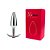 Plug Anal Cromado Em Metal Com Puxador E Joia na Base - 10 X 3 CM - Imagem 1