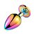 Plug Anal em Metal Rainbow Com Joia na Base Tamanho M 8,5 x 3,5 Cm - Imagem 2