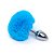 Plug Anal Metal Cauda Rabo Coelho Pompom P Azul 6,5 x 2,5 CM - Me Ame - Imagem 1