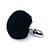 Plug Anal Metal Cauda Rabo Coelho Pompom P Preto 6,5 x 2,5 CM - Me Ame - Imagem 1