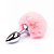 Plug Anal Metal Cauda Rabo Coelho Pompom M Rosa 8,5 x 3 CM - Me Ame - Imagem 1