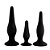 Kit com 3 Plugs Anais em Silicone Preto - Pretty Love Beginner's Mini Anal Kit - Imagem 2