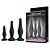 Kit com 3 Plugs Anais em Silicone Preto - Pretty Love Beginner's Mini Anal Kit - Imagem 1