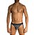 Cueca Jockstrap Tapa Sexo Preto Listrada - Steves Designer - Imagem 1