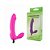 Vibrador Penetrador Strapless Duplo com Glande Penetração Simultânea Rosa - Imagem 1