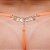 Calcinha Com Strass Em Lycra Tamanho Único Laranja Neon - Tallyta Lingerie - Imagem 3